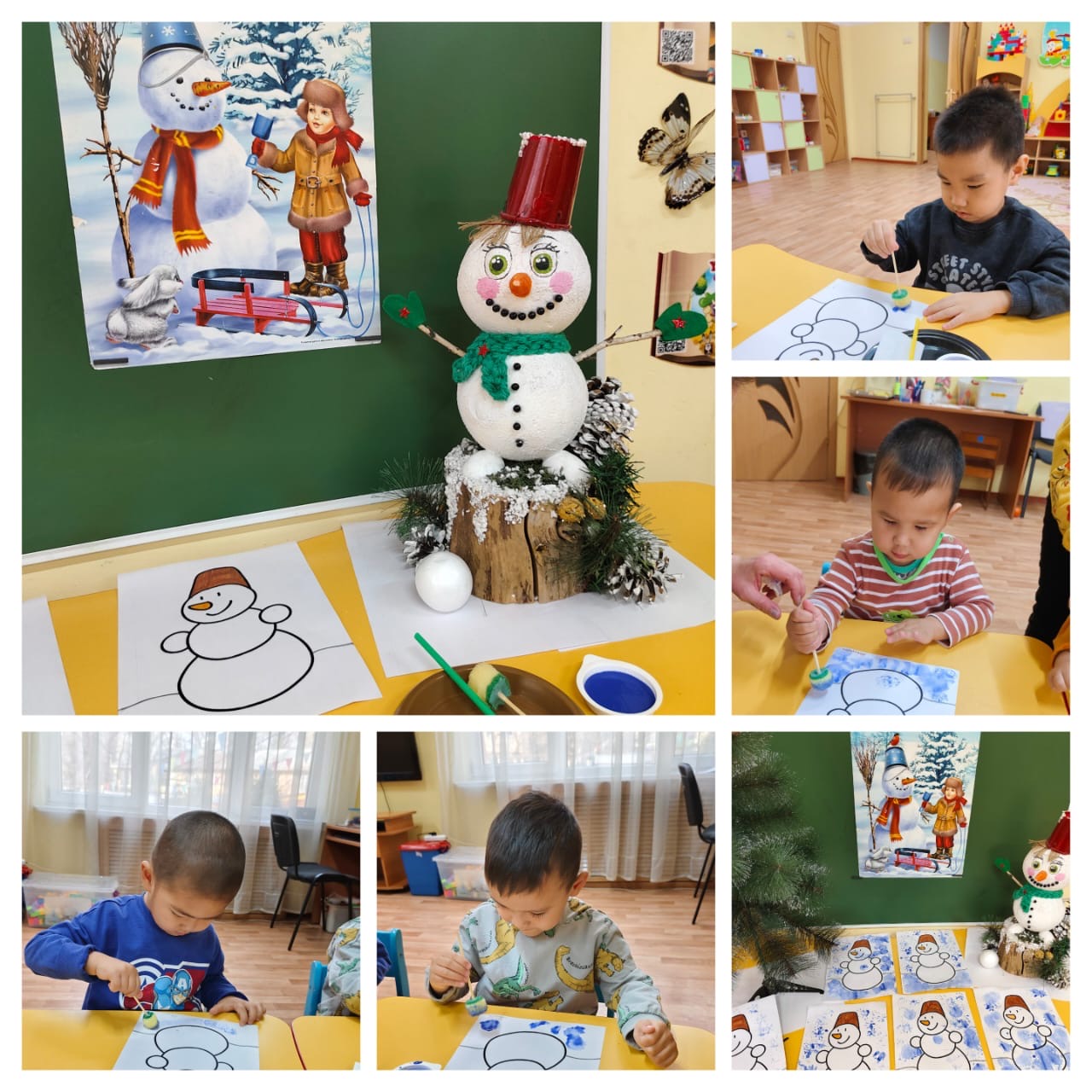 Ортаңғы "Балапан" тобы:  Сурет салудан ойын жаттығу.